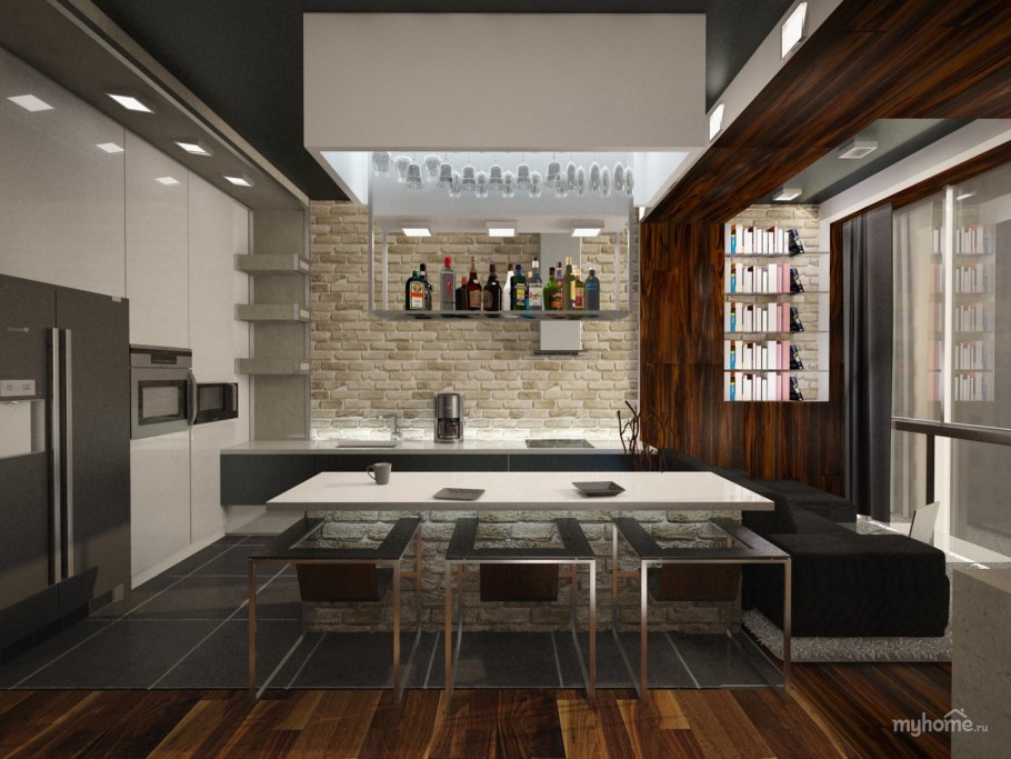 Кухня в европейском стиле в квартире