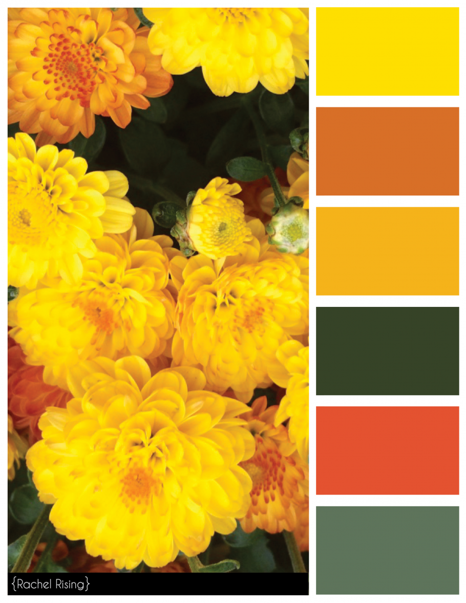 Сочетание желтого и оранжевого