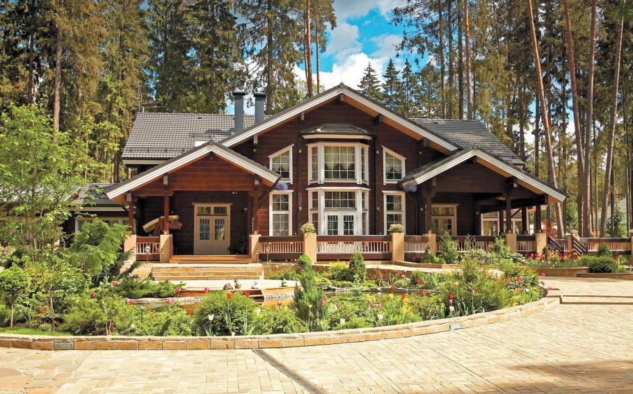 Дом Шале из клееного бруса 100кв