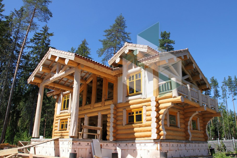 Фахверк на склоне