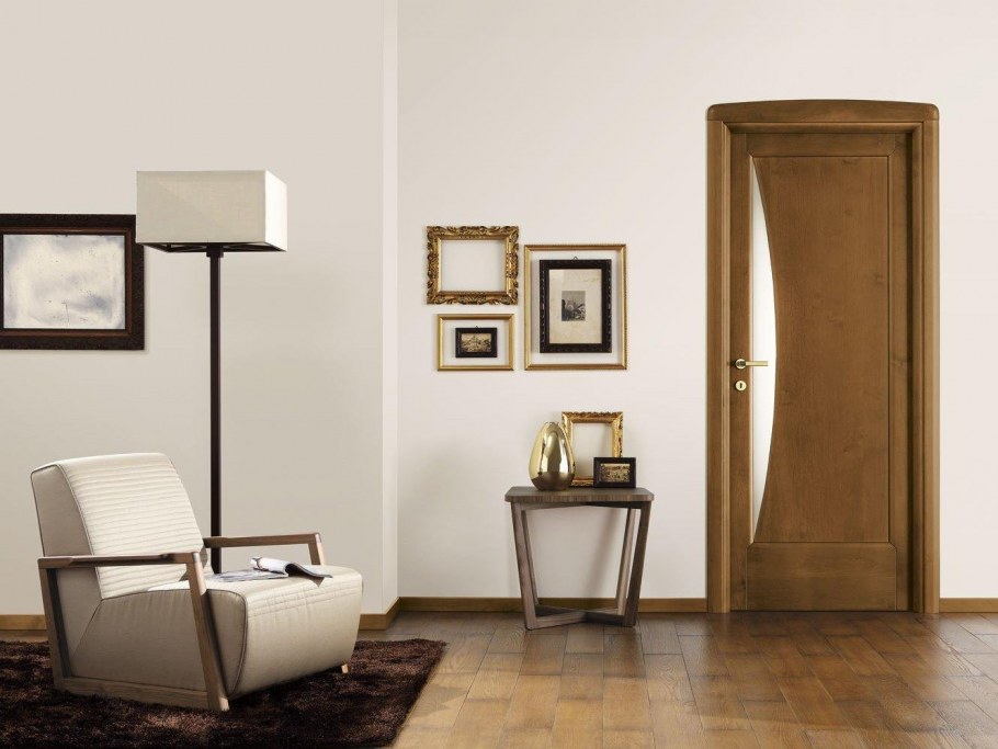 Шпонированные двери в интерьере