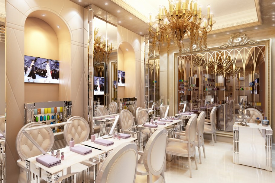 Арт деко в интерьере салона красоты