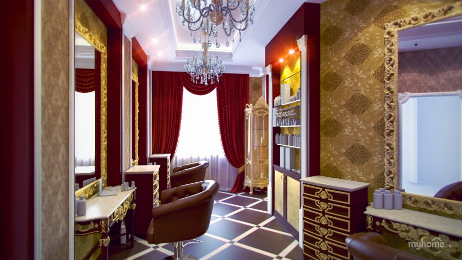 Интерьер салона красоты в стиле Барокко