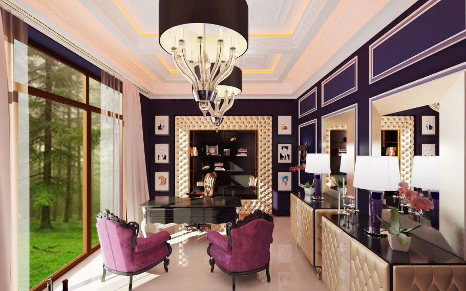 Стеновые панели буазери в арт деко