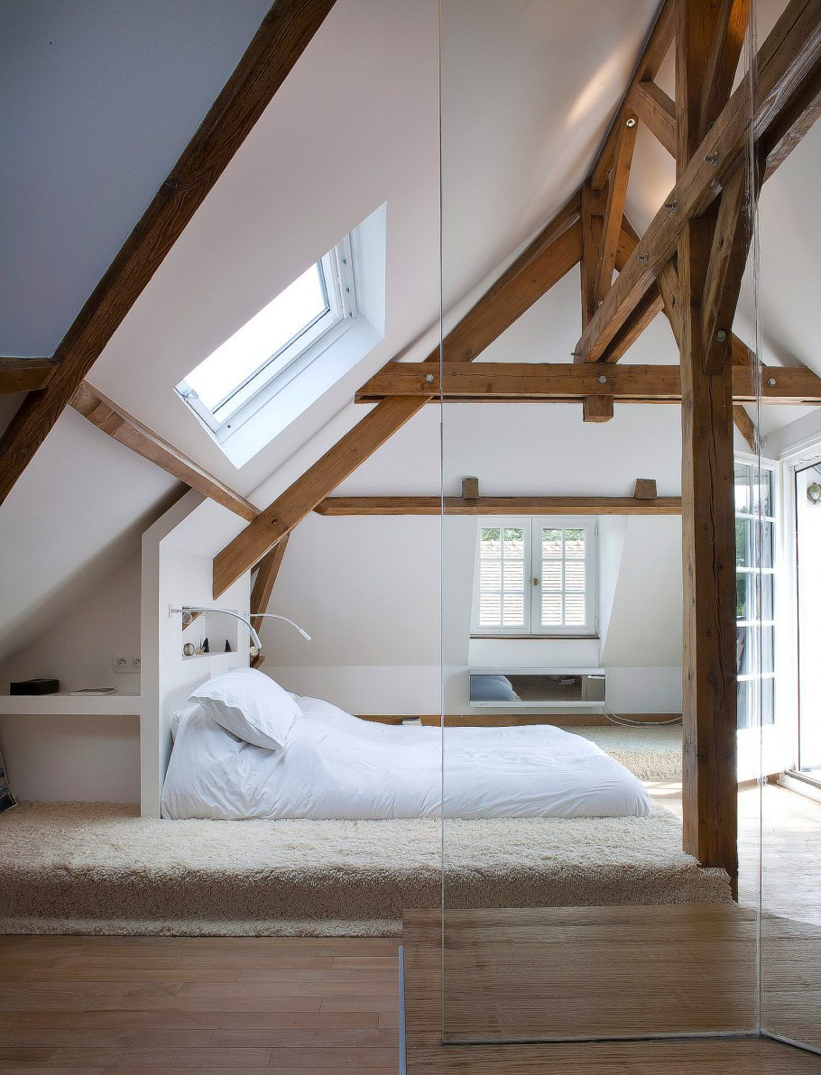 Интерьер мансарды