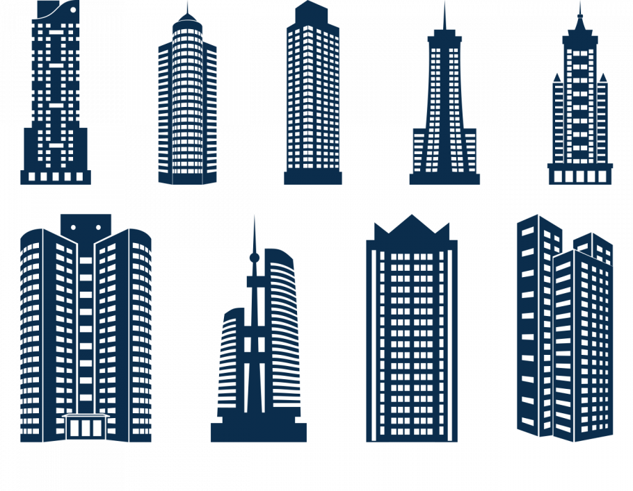 Высотки Грозный Сити вектор