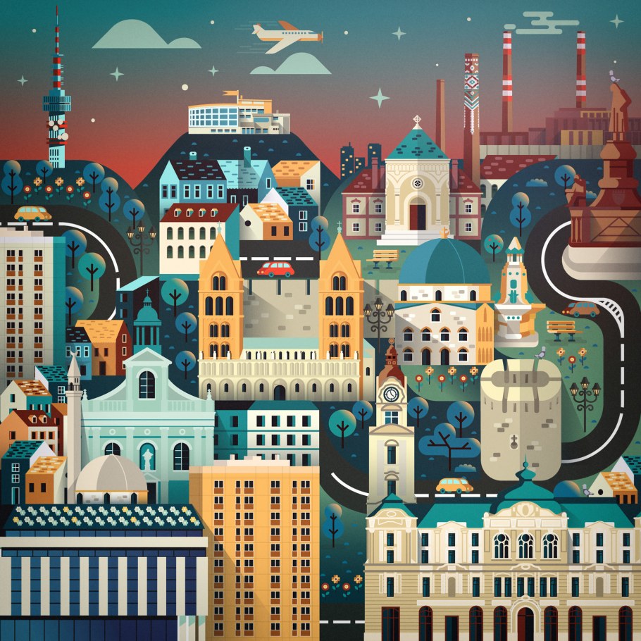 Стилизованный город