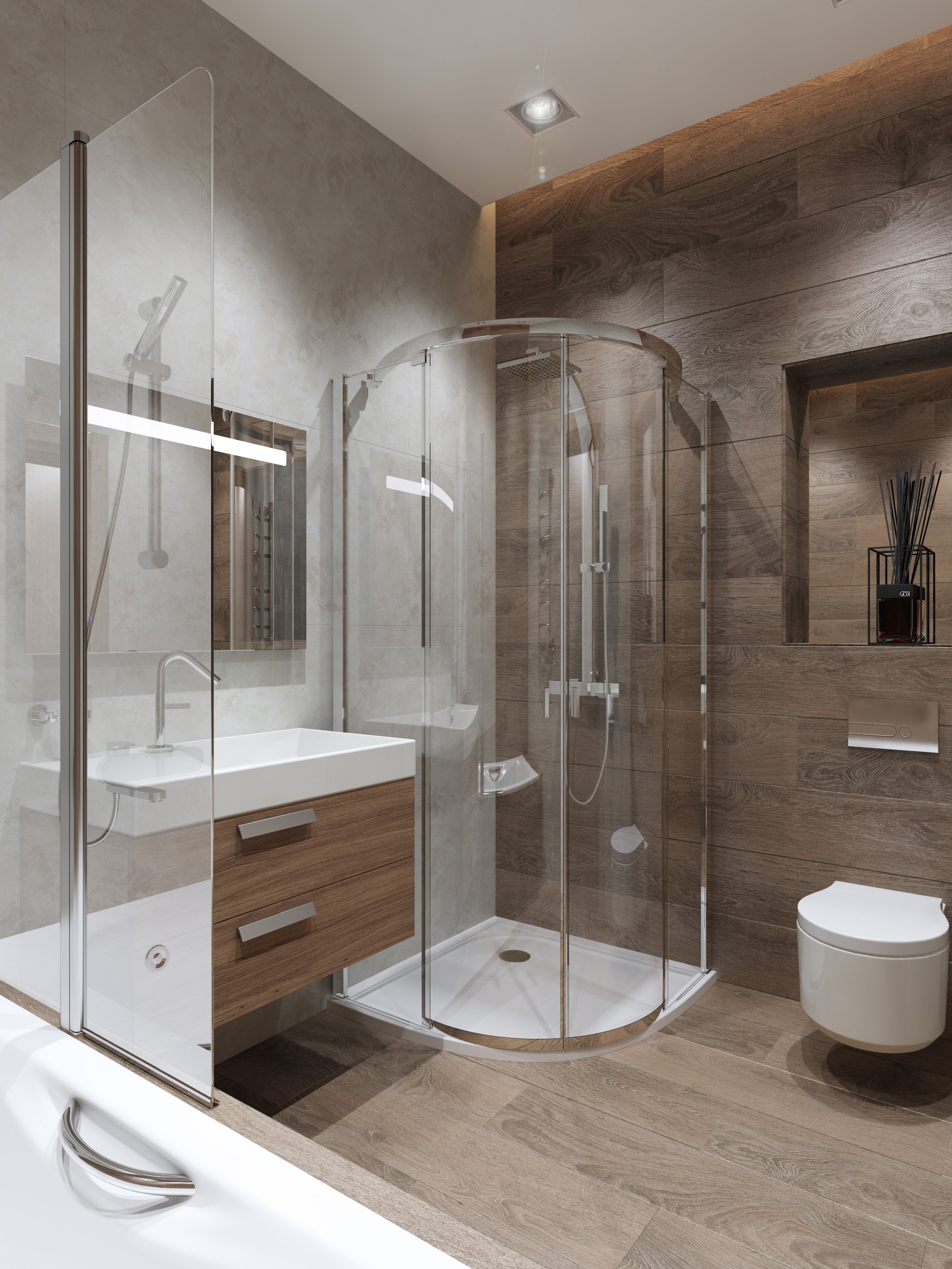 современный душ в ванной фото