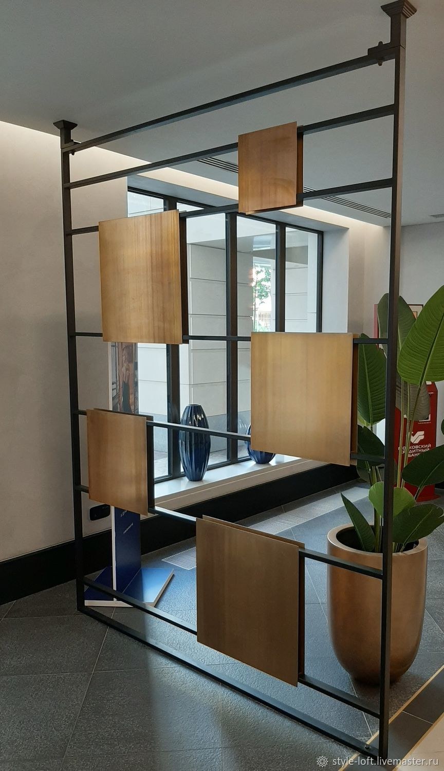 Реечная перегородка черная