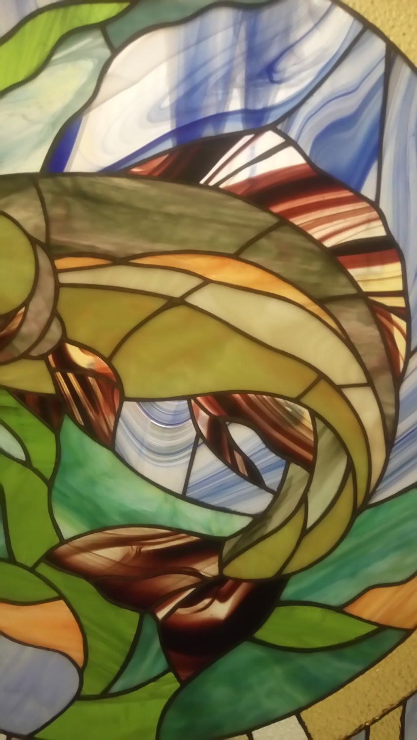 Пеликан Тиффани витраж