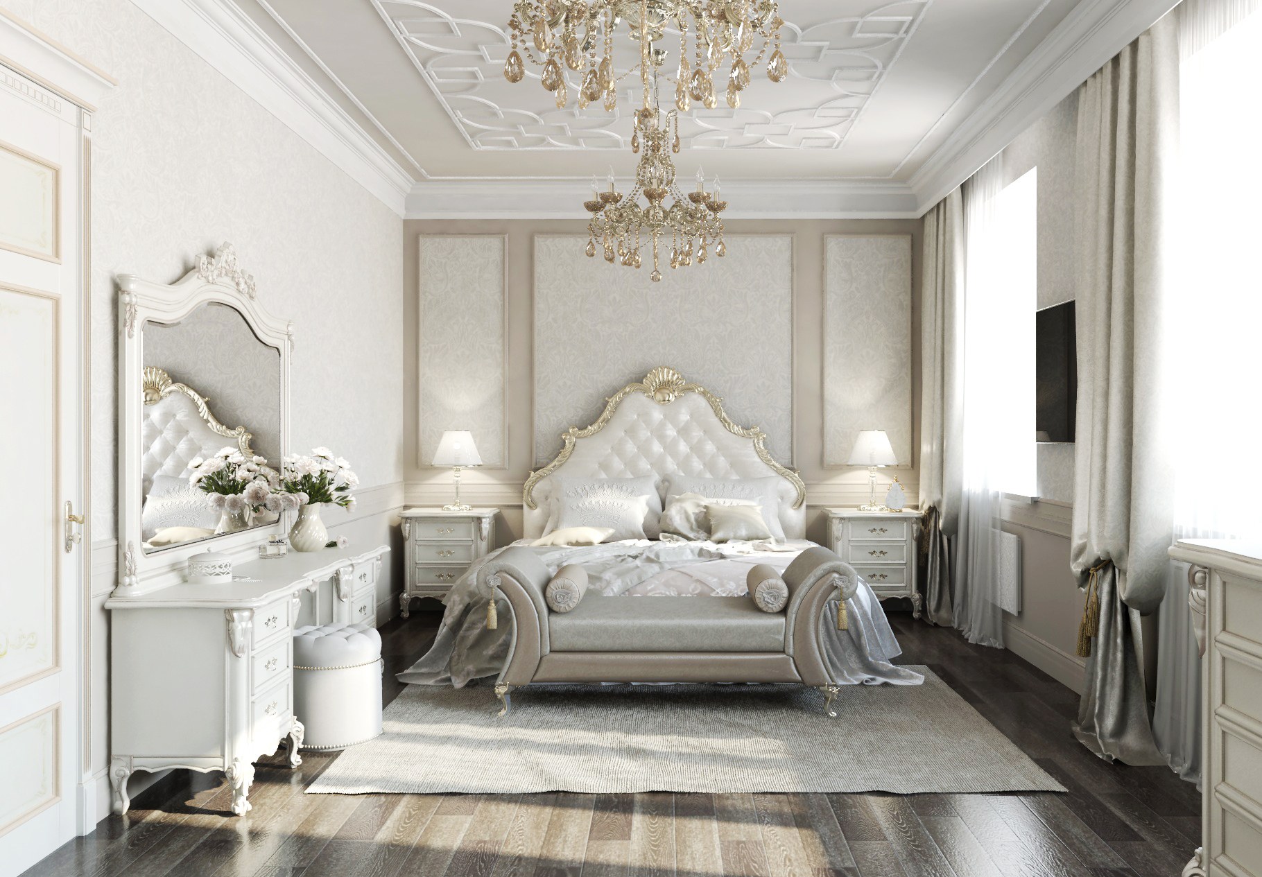 аксессуары для спальни в классическом стиле