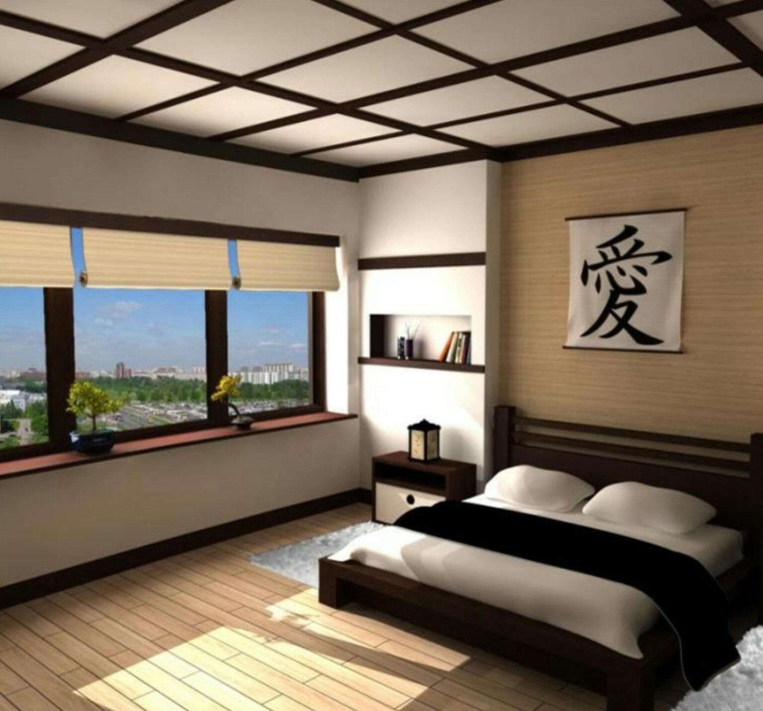 маленькая спальня японский стиль