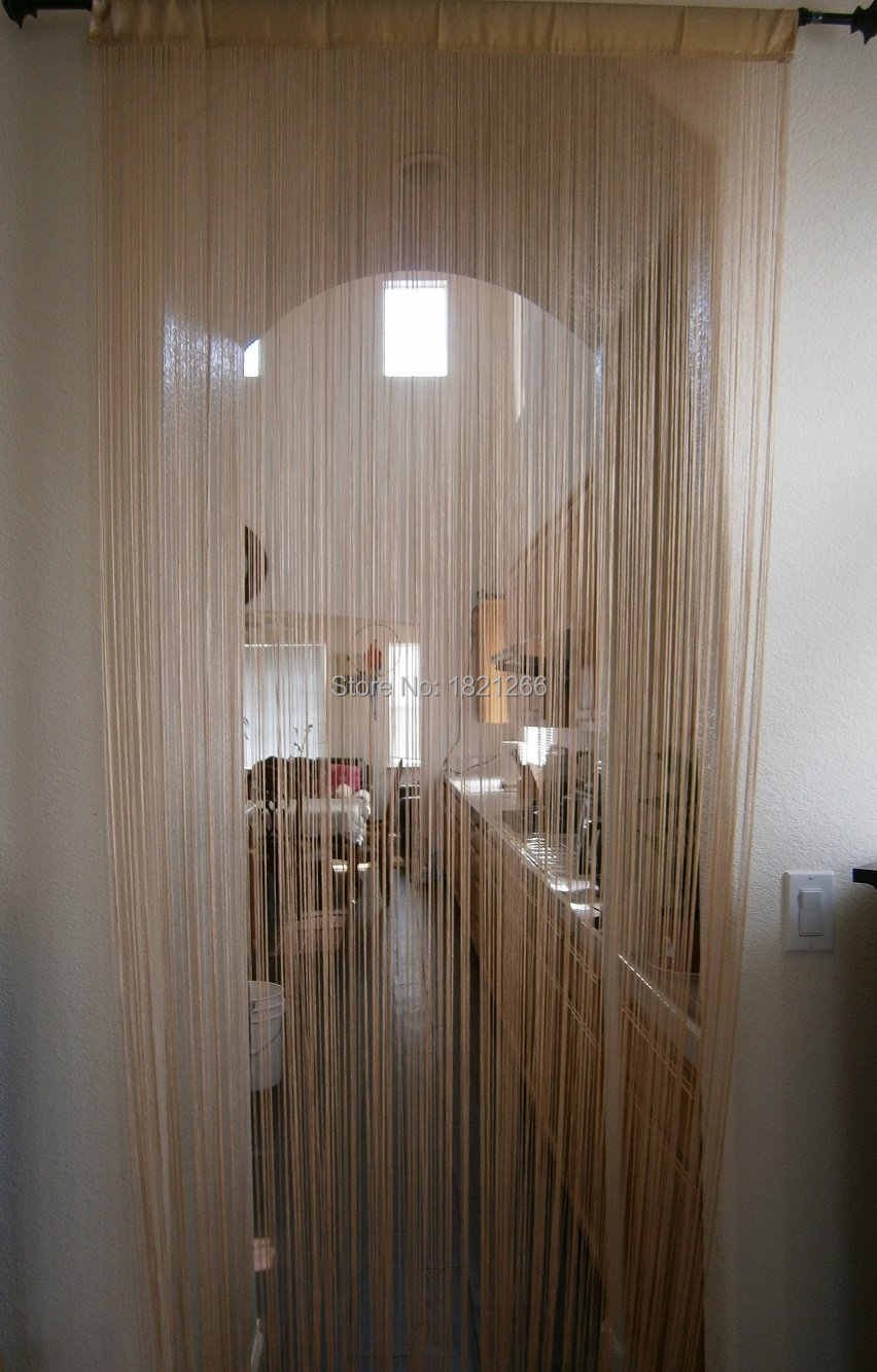 Нитяные занавески на дверной проем