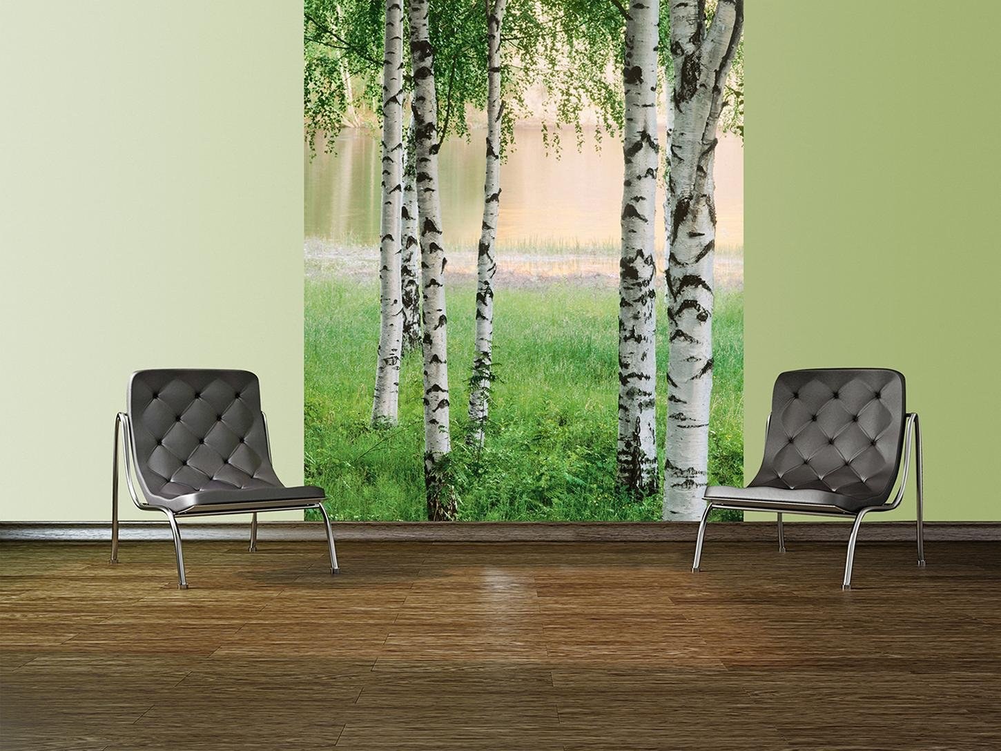 Обои лес фото венский в интерьере