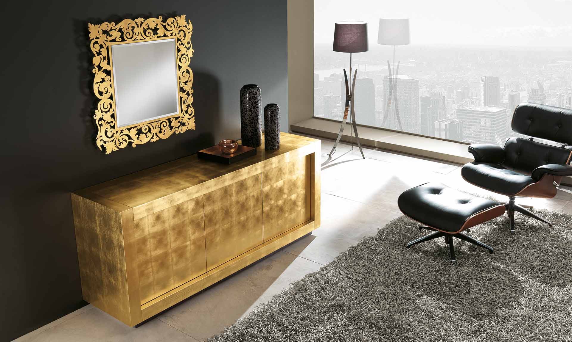 Современная мебель с золотом