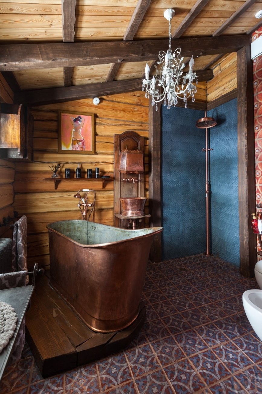 Ванная в стиле Шале