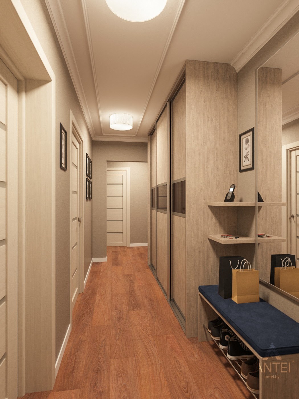 Дизайн узкого коридора в квартире реальные в панельном доме (36 фото) -  красивые картинки и HD фото