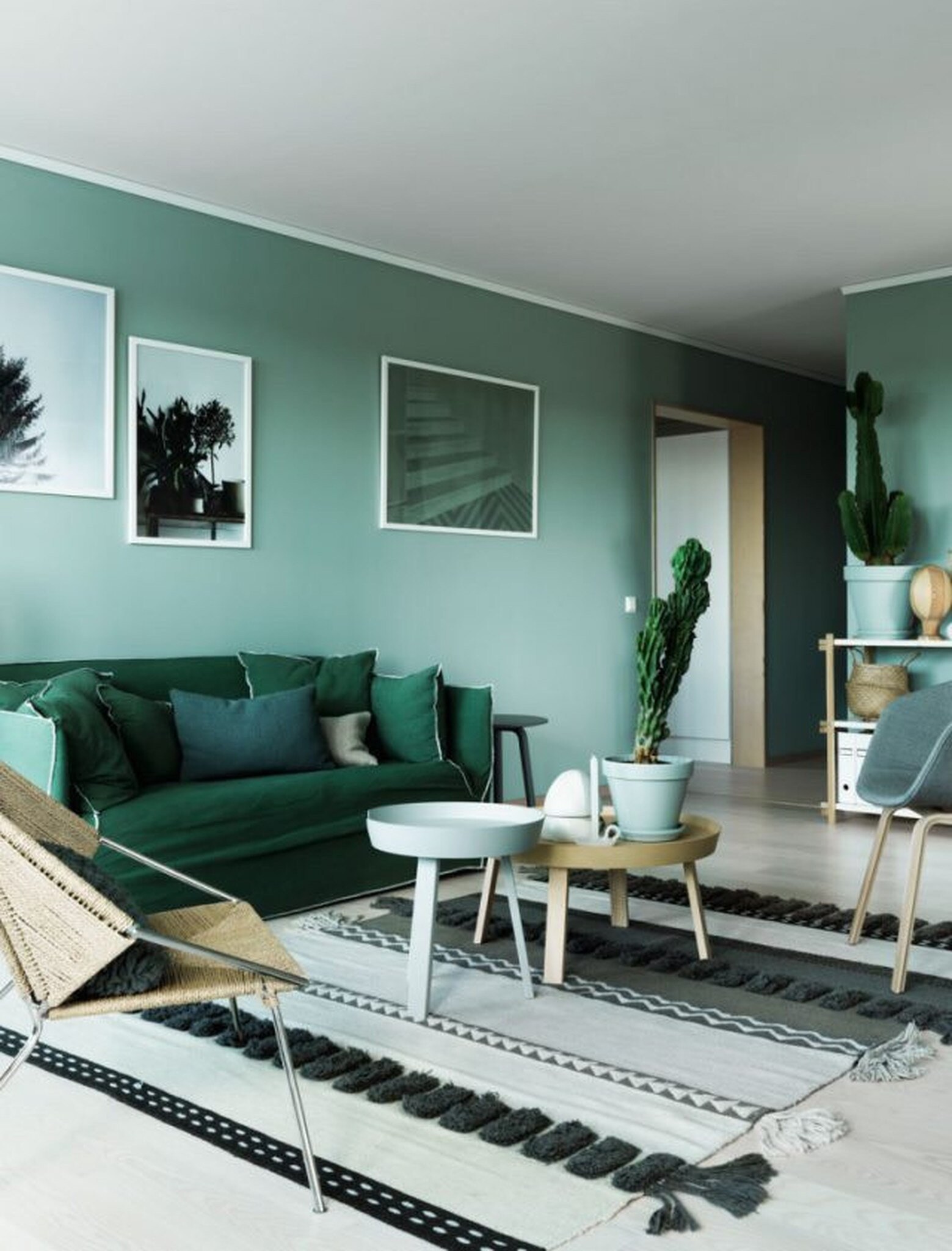 цвет стен под зеленую мебель