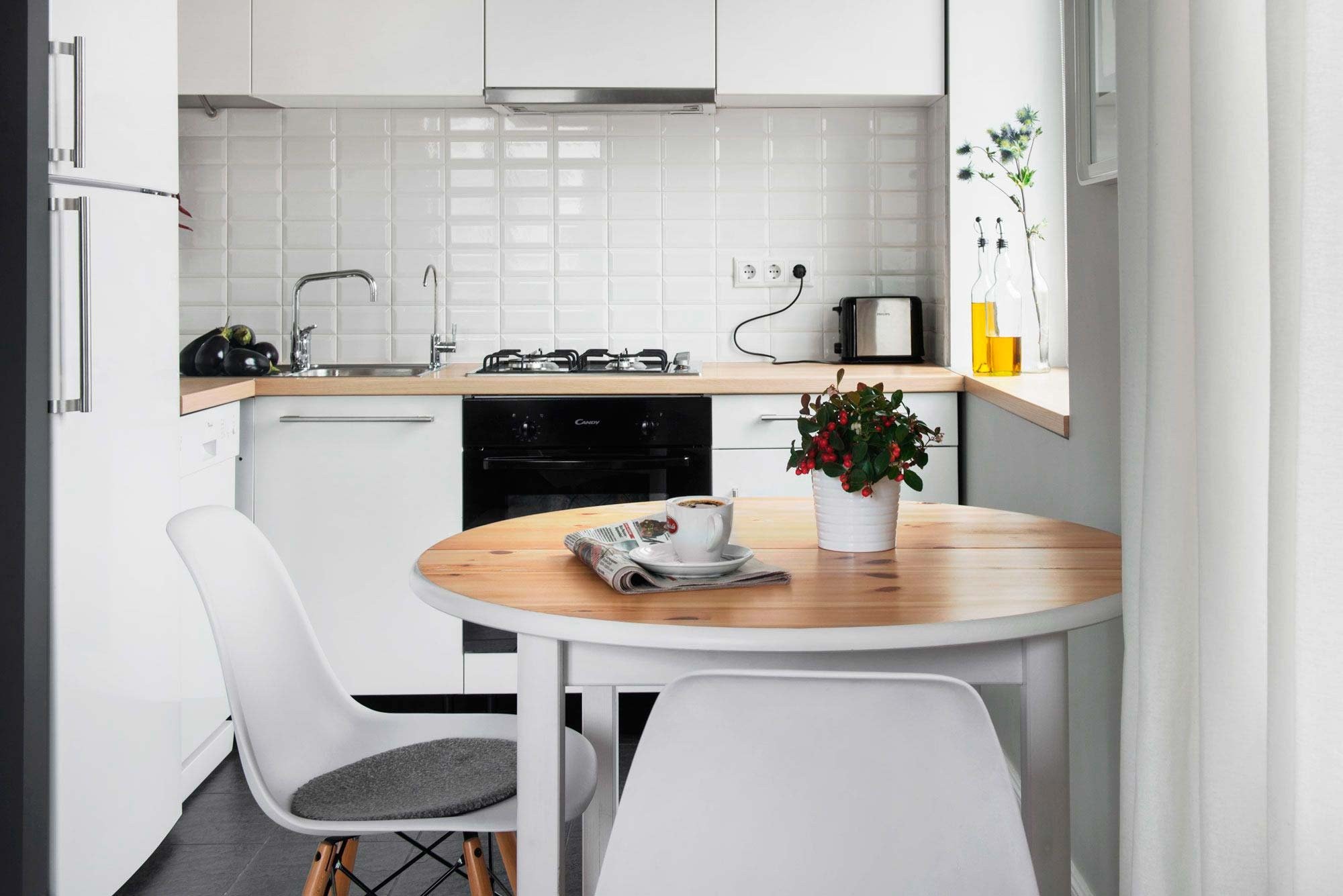 Маленькая кухня в скандинавском стиле хрущевка (39 фото) - красивые .
