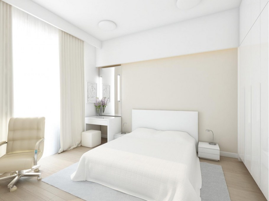 Спальня в минималистическом стиле 12кв.м