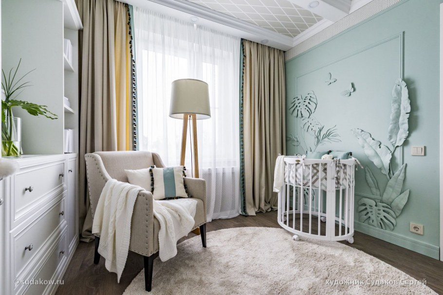 Комната для новорожденного в современном стиле