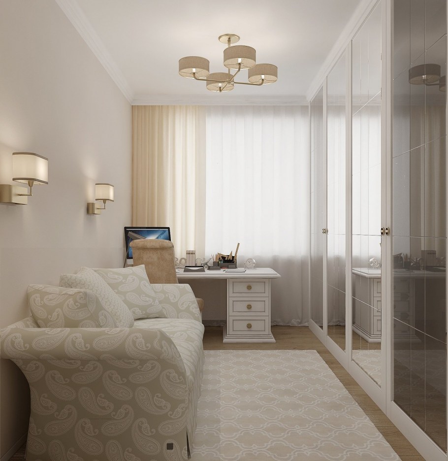 Малогабаритная квартира в светлых тонах