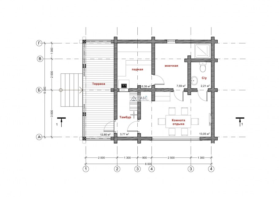 Необычная планировка бани