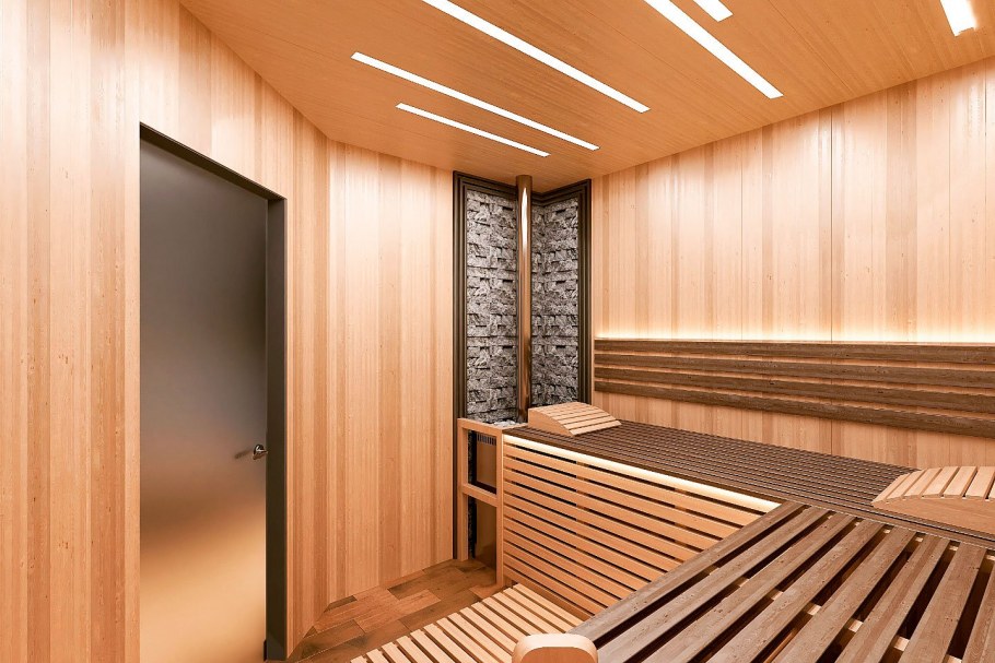 Стильный интерьер бани