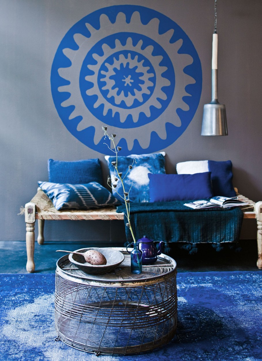 Цвет индиго в интерьере