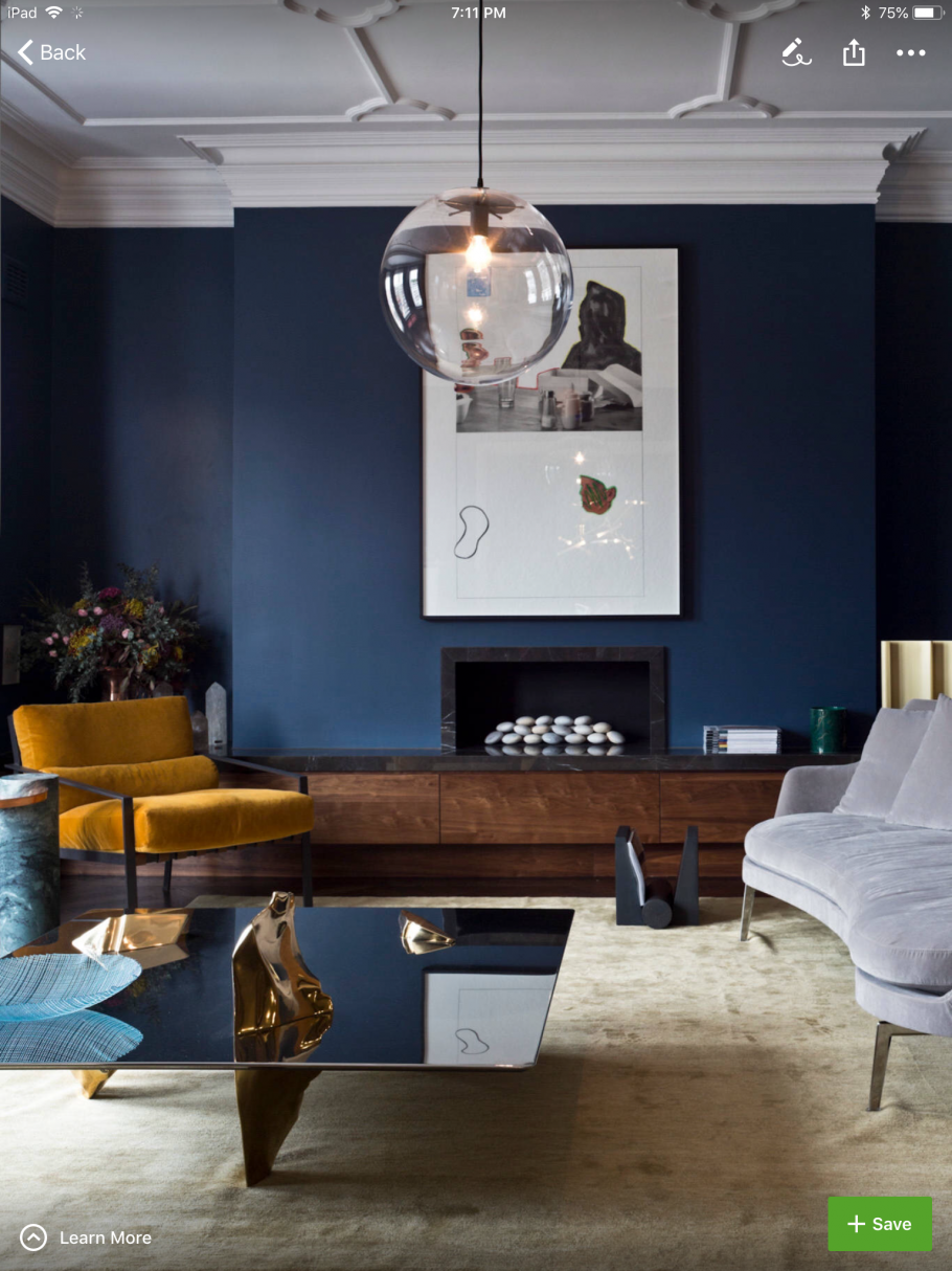 Navy цвет в интерьере