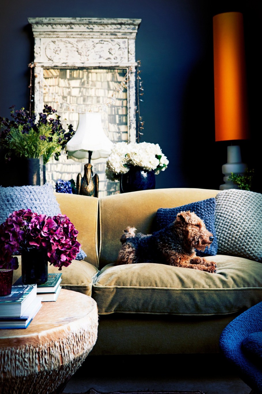 Сочетание цветов с индиго в интерьере