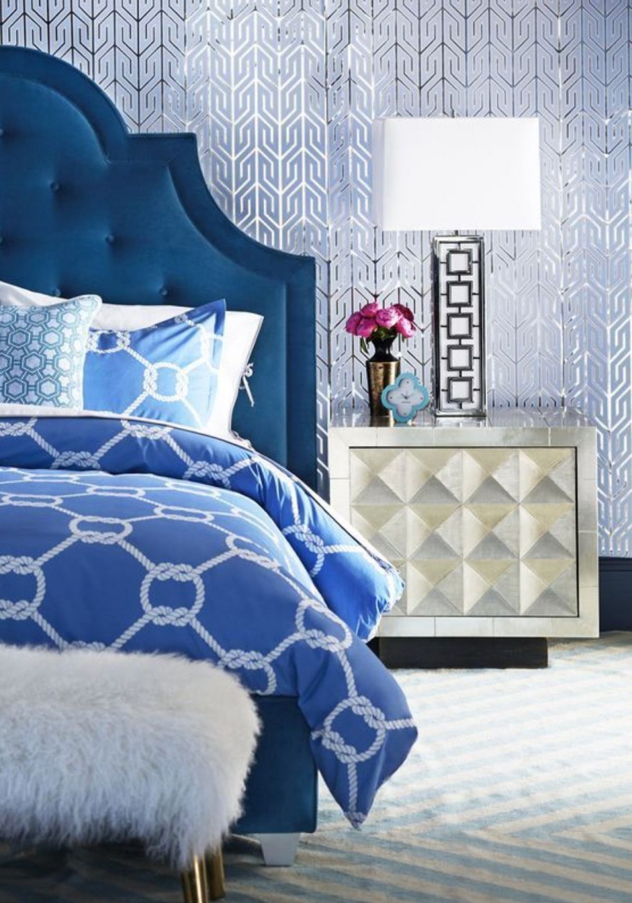 Спальня в цвете индиго