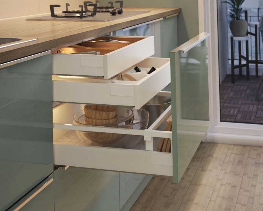 Кухня икеа Калларп зеленая