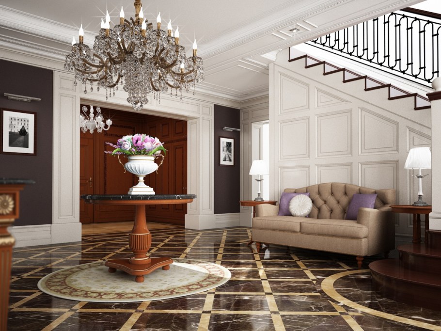 Холл в классическом стиле