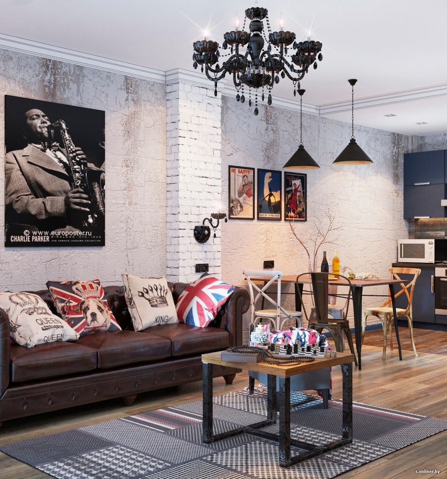 Лофт с элементами классики