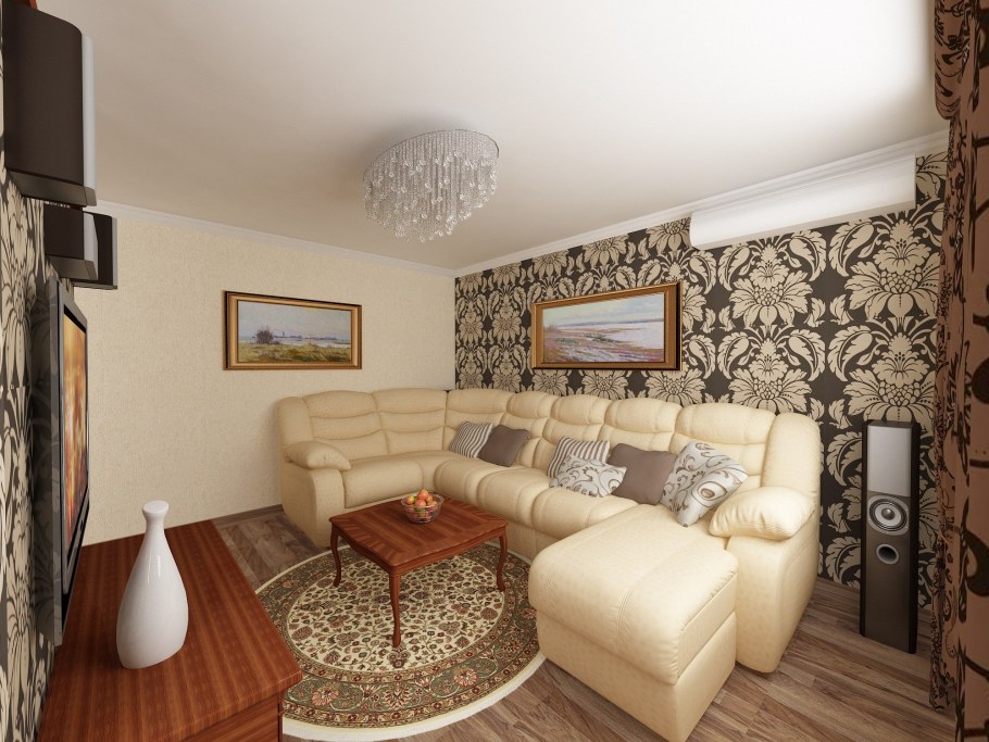 Обои для маленького зала