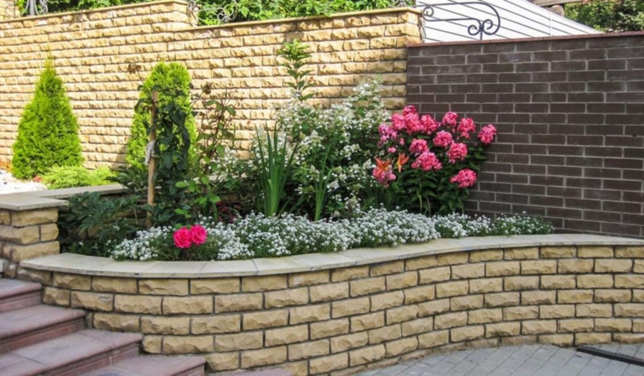 Ландшафт стена забор подпорная