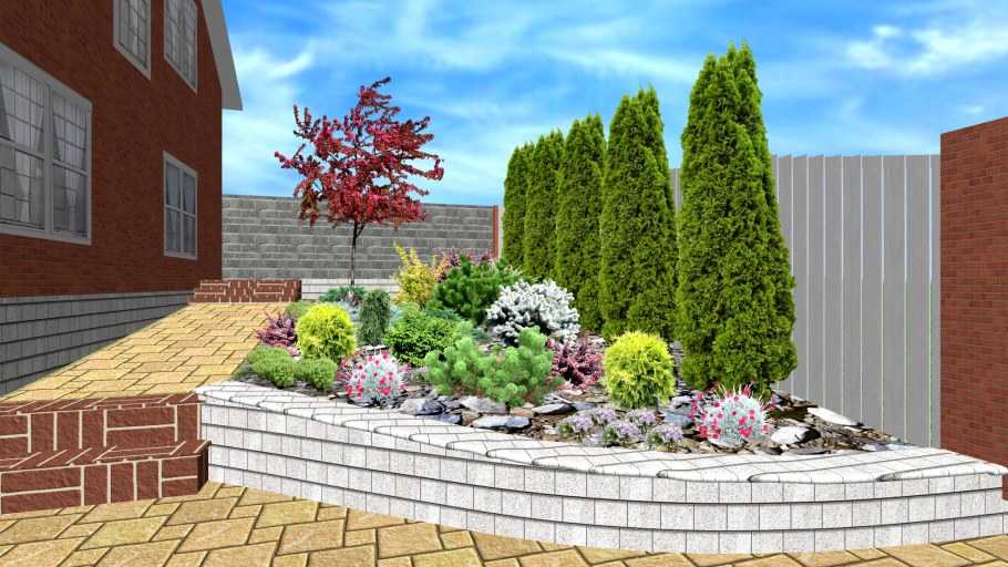 Приподнятая клумба