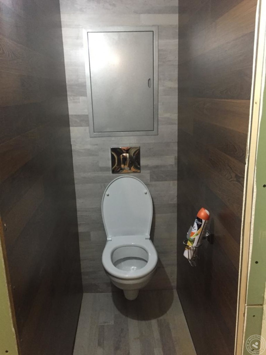 Отделка туалета под дерево