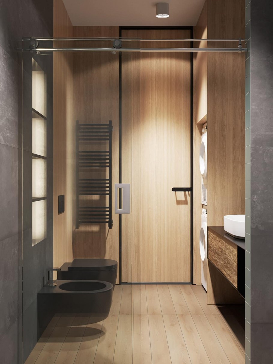 Отделка туалета деревом