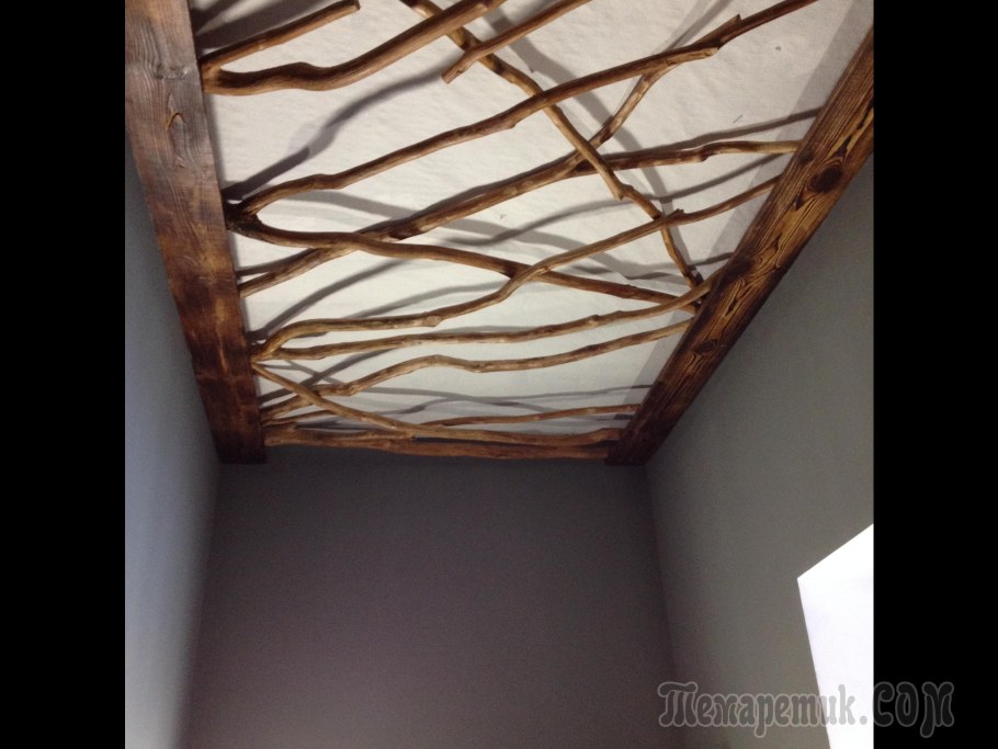 Потолок из веток