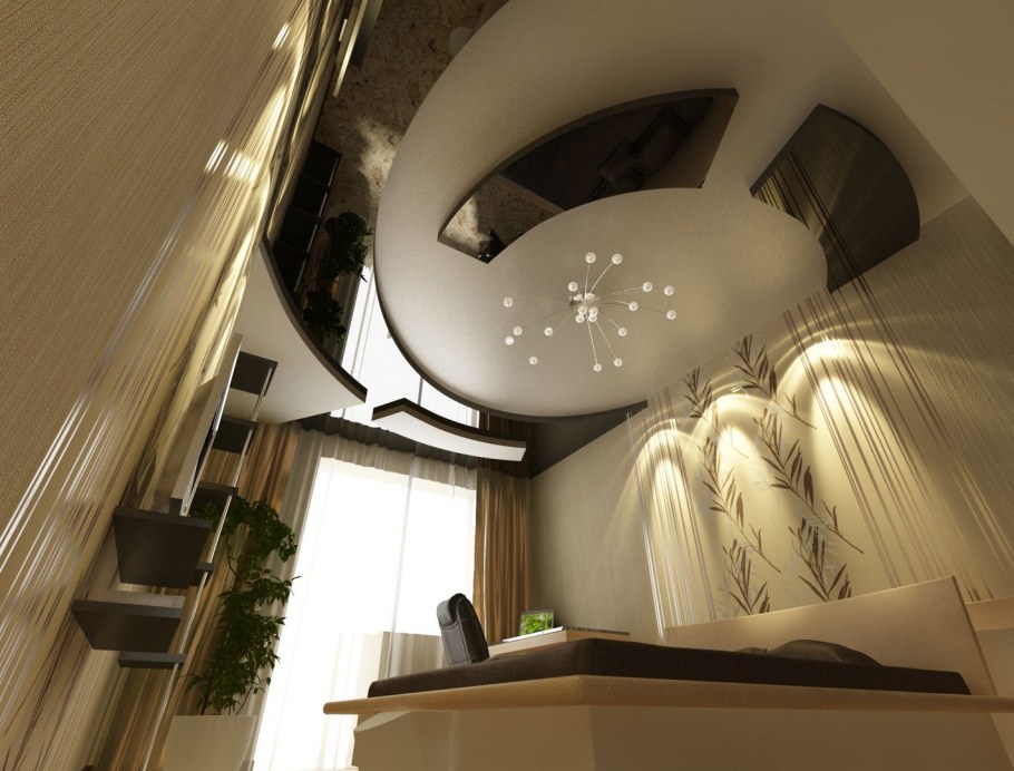 2х уровневый натяжной потолок