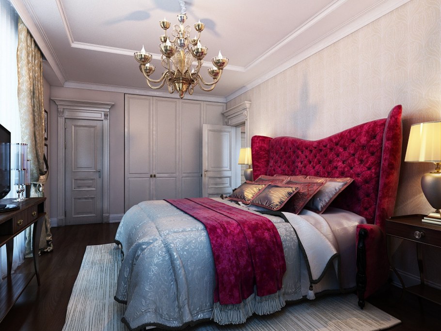 Спальня в винном цвете