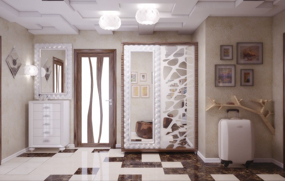 Прихожая Династия белая фото в интерьере