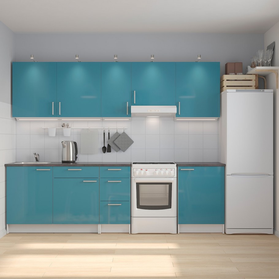 Knoxhult КНОКСХУЛЬТ кухня, глянцевый/синяя бирюза