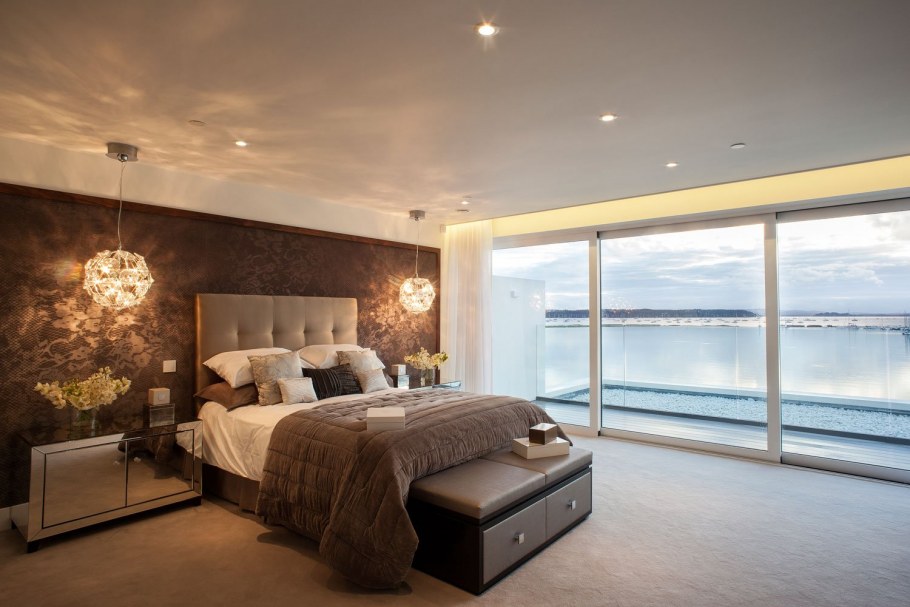 Линейное освещение в спальне