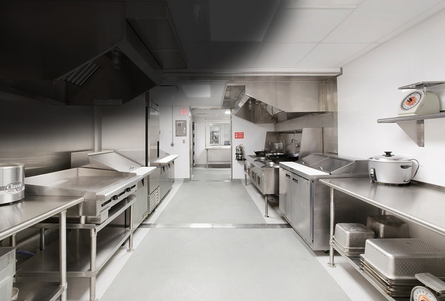 Кухни в производственном помещении