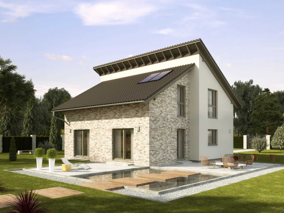 Современный дом из пеноблоков