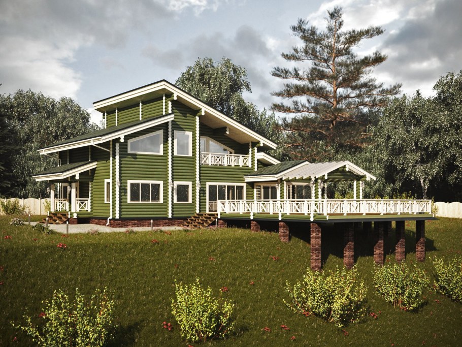 Дом на склоне