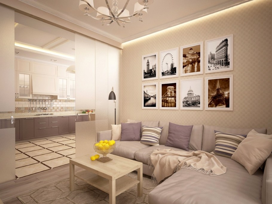 Интерьер однокомнатной квартиры